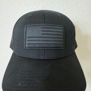 Magpul Black Trucker Cap with US Flag Patch